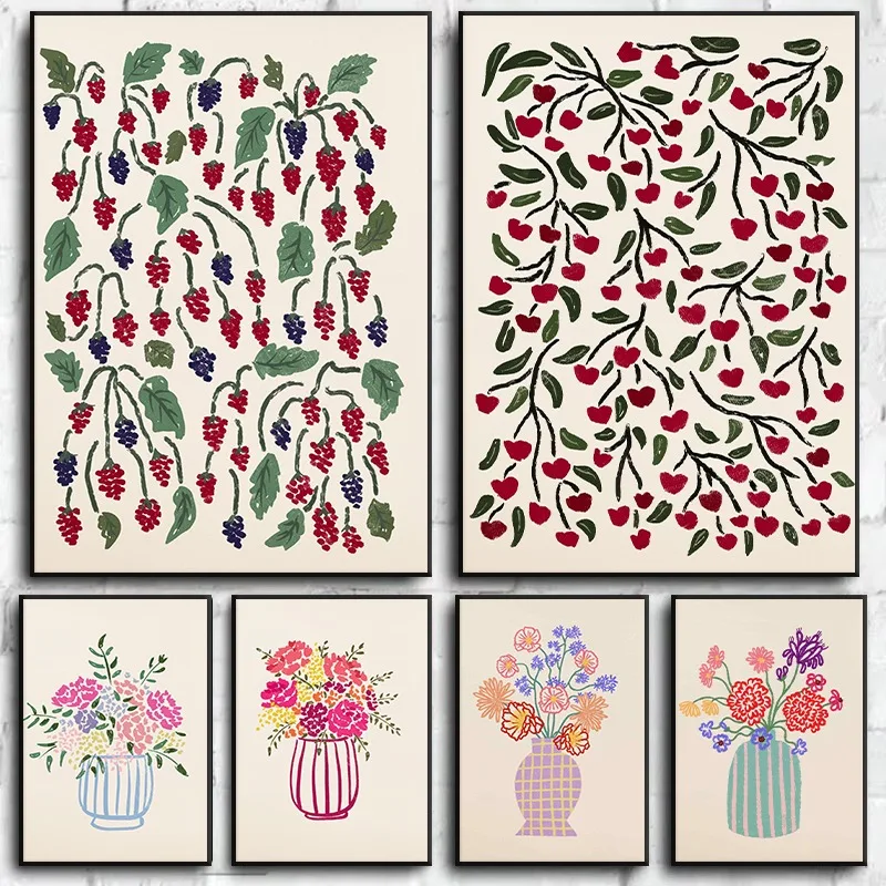 Florist Supply Vases - 액자 없는 캔버스 그림 1개, 미니멀리즘