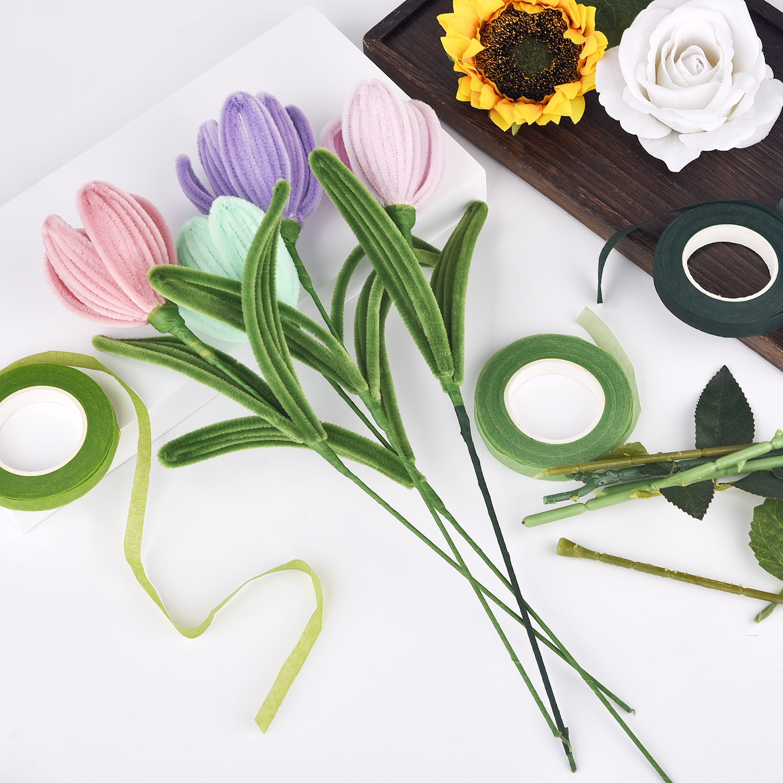 꽃무늬 스템 테이프, 단추 구멍, 인공 꽃 수술 랩,  - Florist Supply Bulk 리뷰 및 가격