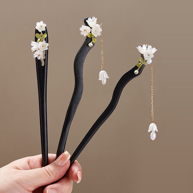 나무 꽃 머리핀 빈티지 은방울꽃 롱 태슬 헤어 스틱 여 - Supply Florist 리뷰 및 가격