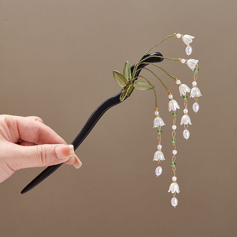 나무 꽃 머리핀 빈티지 은방울꽃 롱 태슬 헤어 스틱 여 - Supply Florist 리뷰 및 가격