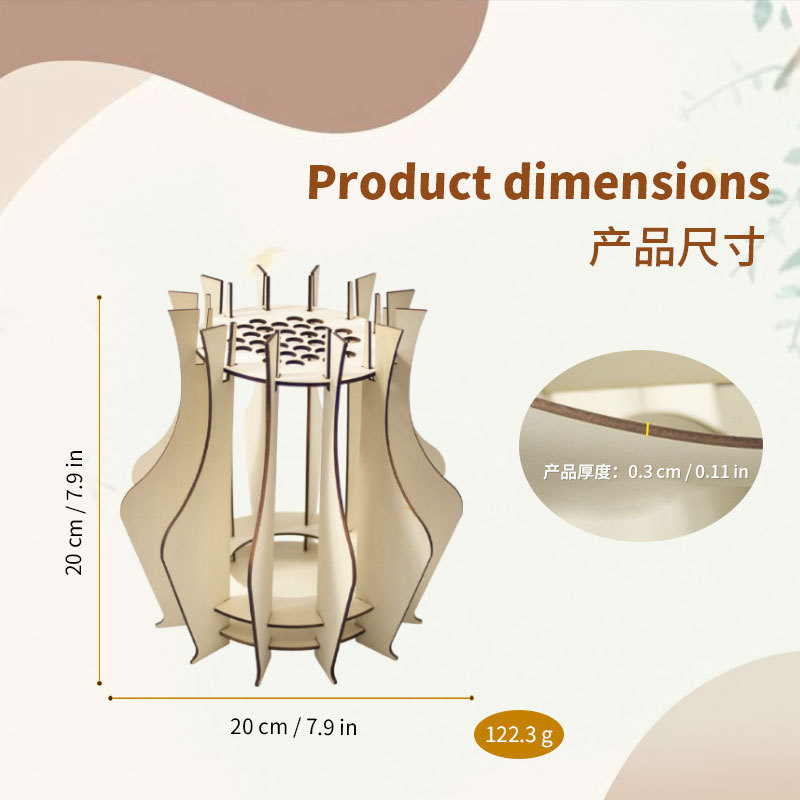 나무 퍼즐 꽃병, 독특한 나무 퍼즐 꽃병 꽃꽂이대, 레 - Florist Supply Vases 리뷰 및 가격