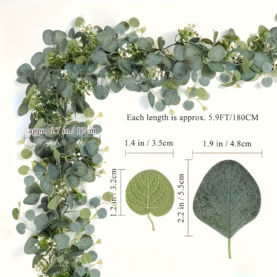 인공 유칼립투스 화환 가짜 녹색 덩굴 벽걸이 가랜드 실 - Eucalyptus Preserved 리뷰 및 가격